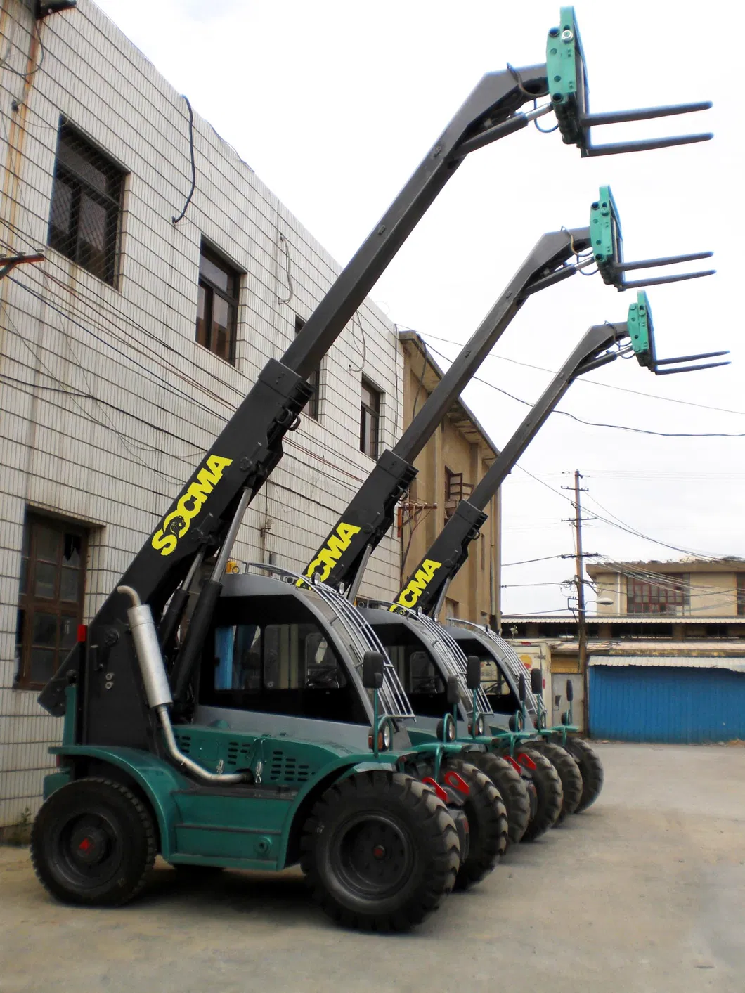 Socma 3ton Mini Telescopic Forklift Hnt30-4 with 6m Boom