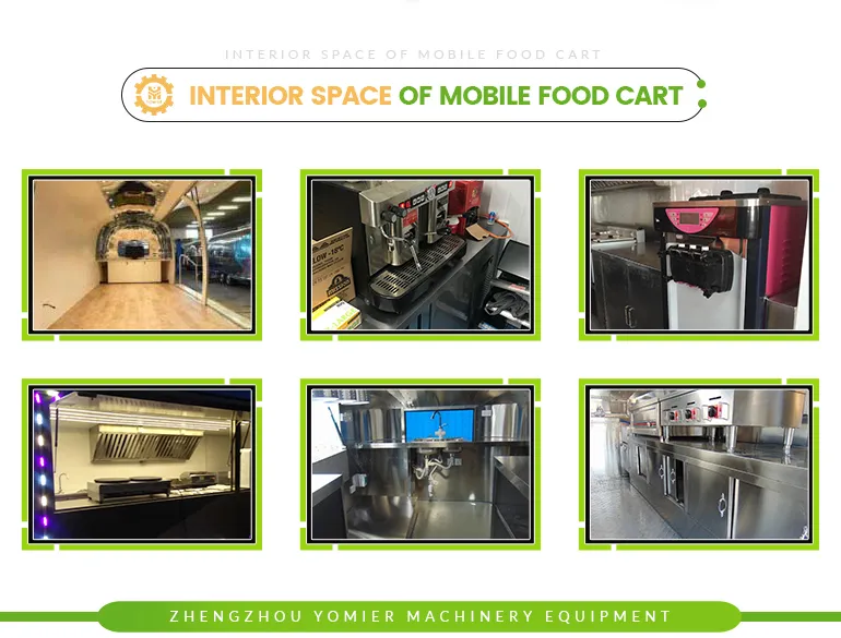 Stainless Steel Mobile Ice Cream Pizza Food Vending Van
