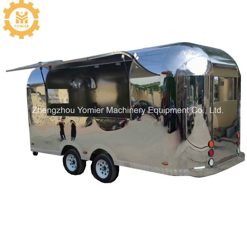 Stainless Steel Mobile Ice Cream Pizza Food Vending Van
