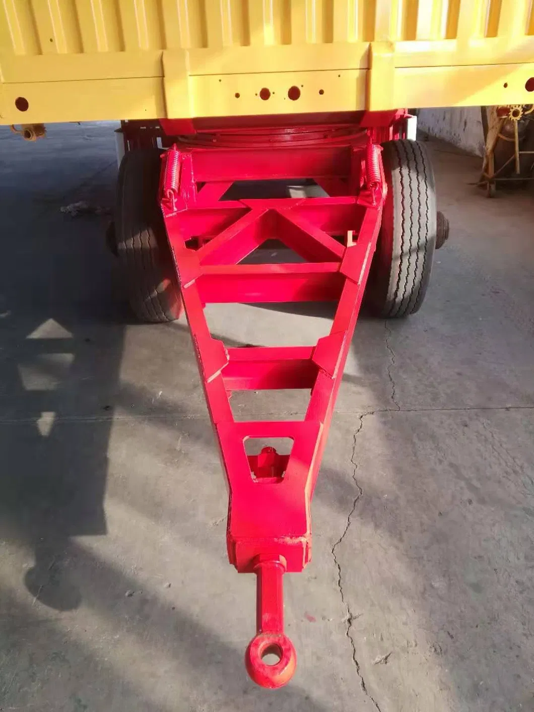 Steel 30t Tri Axle Capacity Full Trailer for Cargo Transport