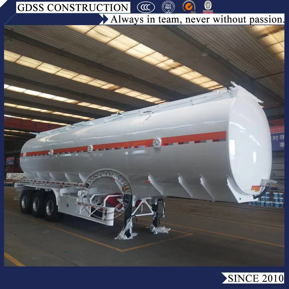 Three L1 Axles Mechanical Suspension Fuel Transport Semi Trailer 50000 Liters Fuel Tank