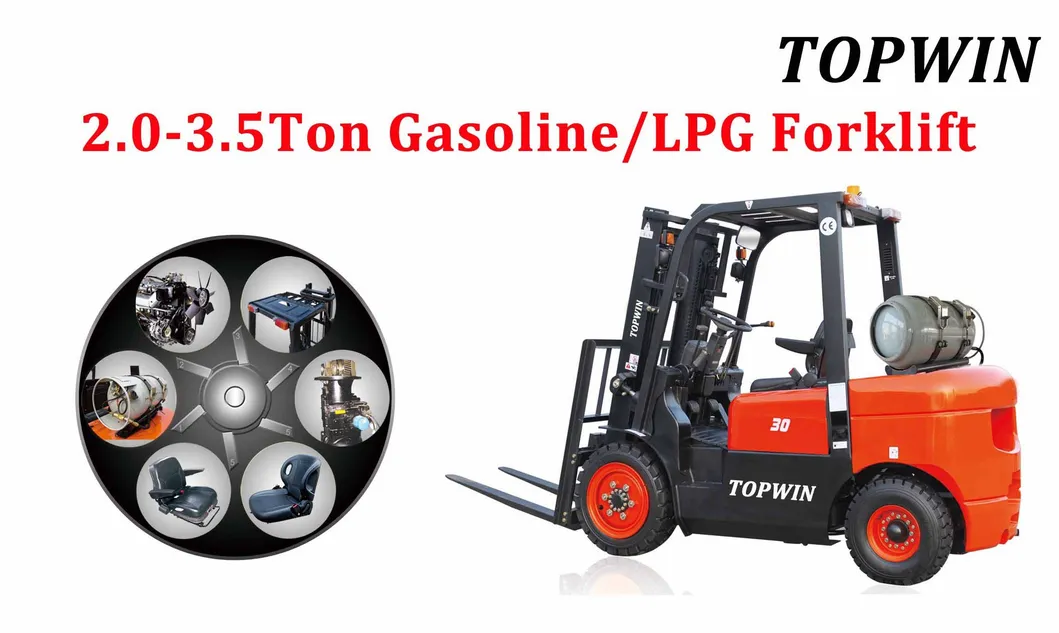 Topwin Full Directional Forklift Truck 2500kg Load Capacity for Long Materials and Awakward Goods