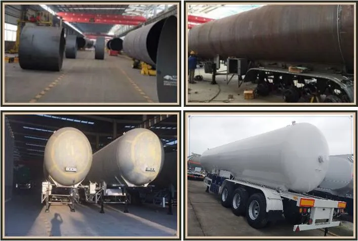 Tri-Axle 56m3/56cbm/56000L/56000liters Propane LPG Tank Semi Trailer