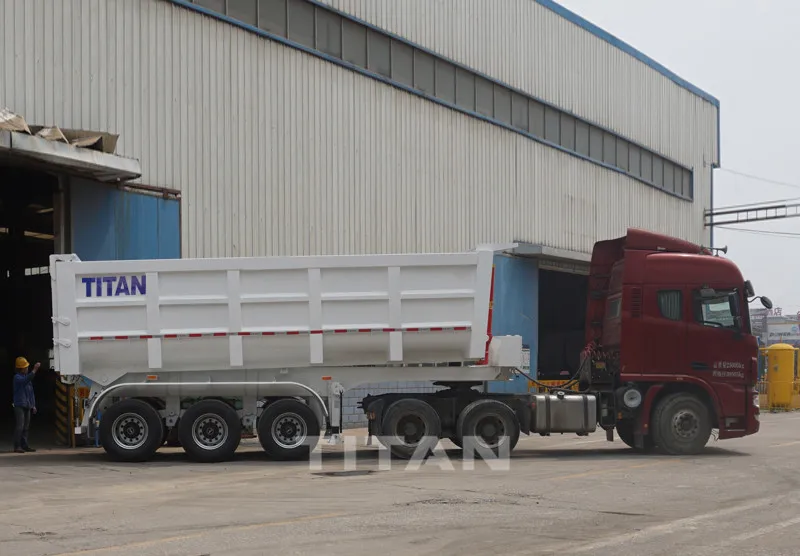 Tri Axle Hydraulic Tipping Semi Trailer Tipper Semitrailer Tipping Trailer Tipper Trailers for Sale