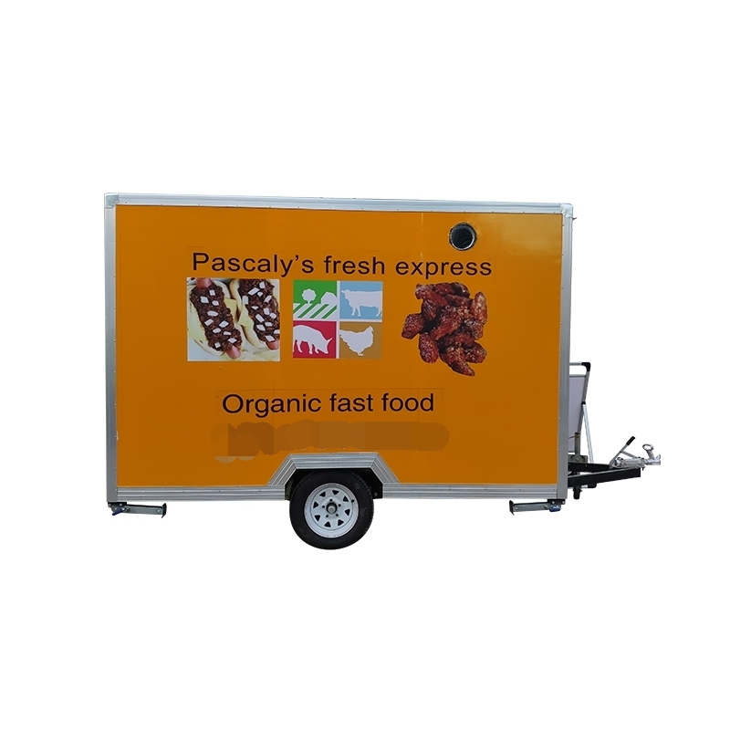 Tune Mobile Food Truck Galvanized Trailer Donuts Cart Hand Push Food Cart BBQ Trailer