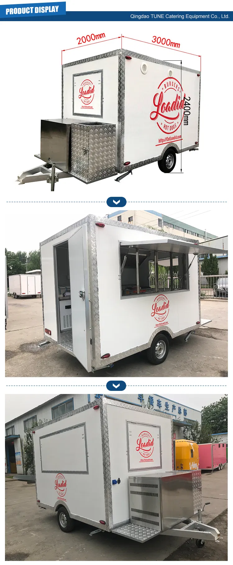 Tune Mobile Pizza Bakery Truck Food Flower Trailer for Sale