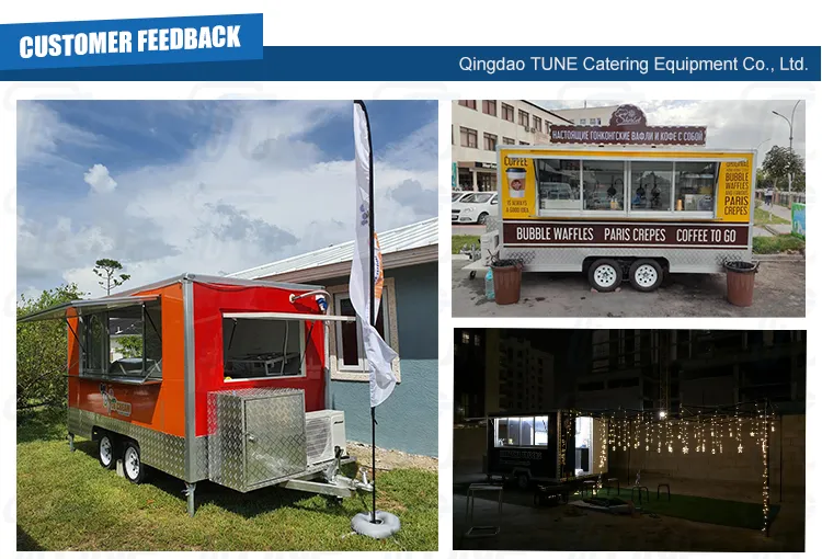 Tune Top Grade Hot Dog Fried Food Barbecue Food Truck with Freezer for Sale