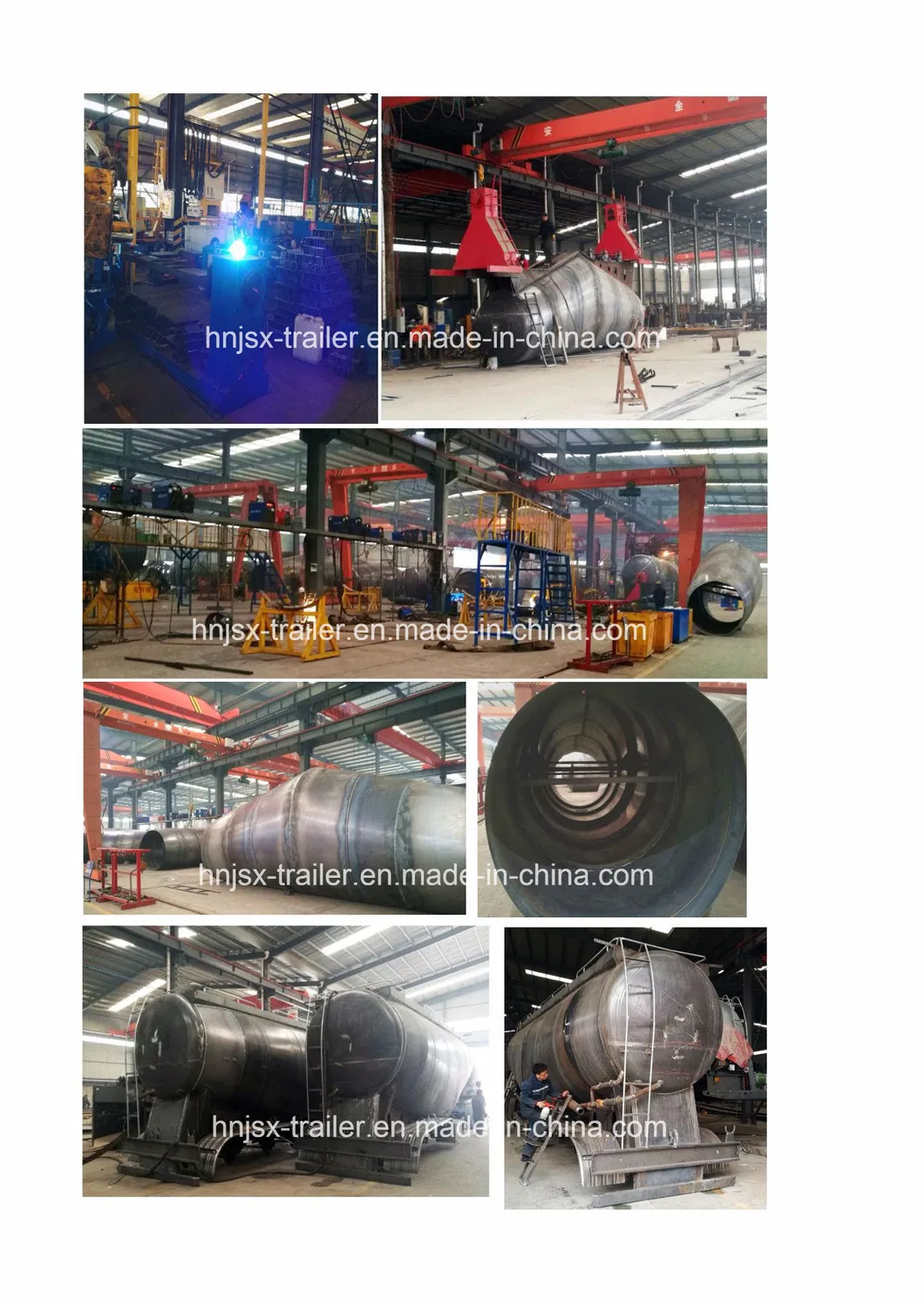 Wheat Grain Flour Hopper Dumping Trailer