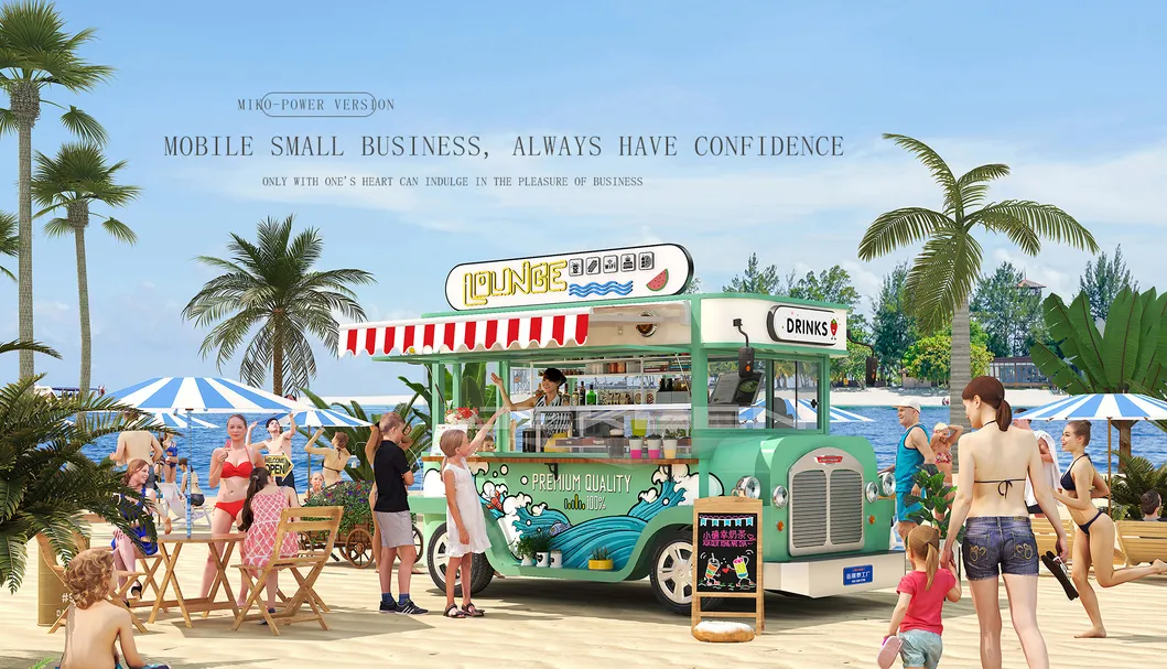 Wholesale Custom Hot Dog Ice Cream Trcuk Electric Fast Food Cart