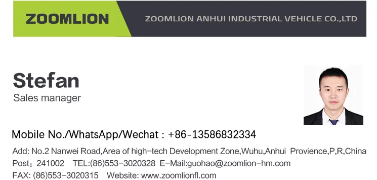 ZOOMLION 3t fork lifting machine with cab forklift block clamp truck 3 stage