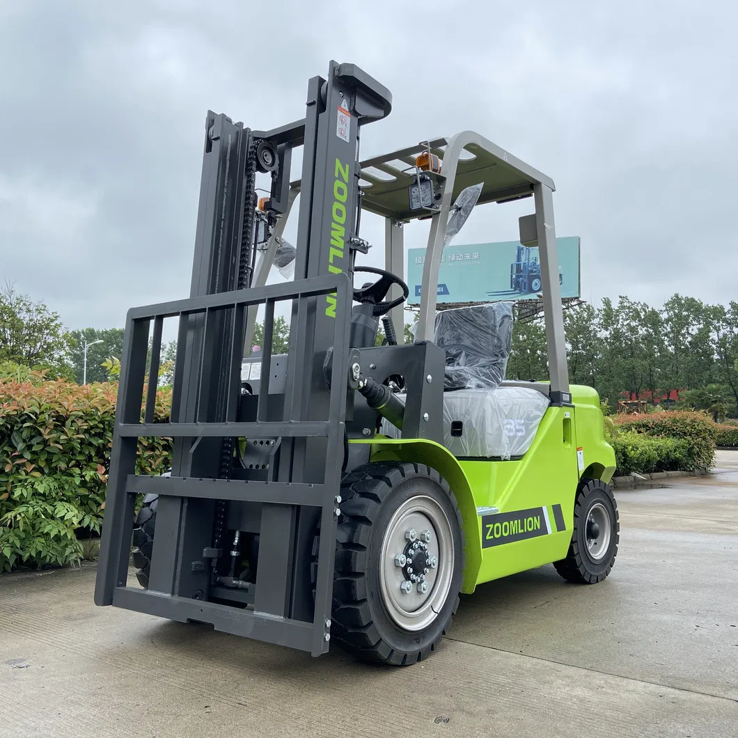 Zoomlion Full Cab Lifting Machinery Block Clamp Forklift 3.5 Stage Truck