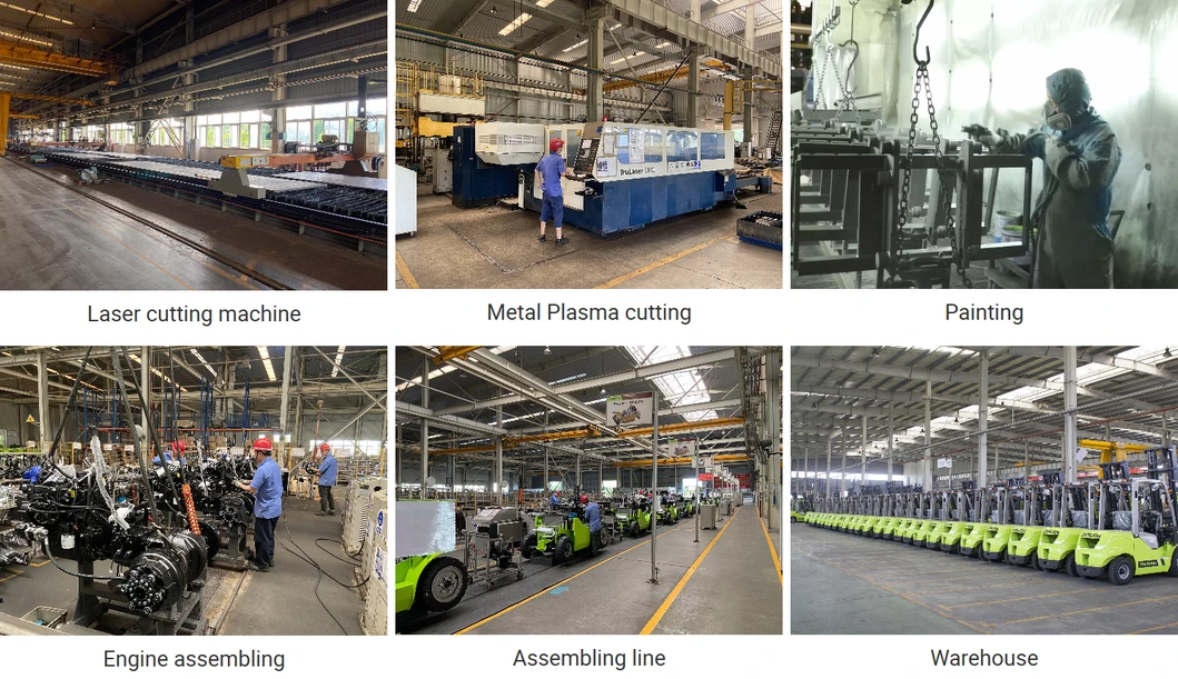 ZOOMLION full cab lifting machinery block clamp forklift 3.5 stage truck