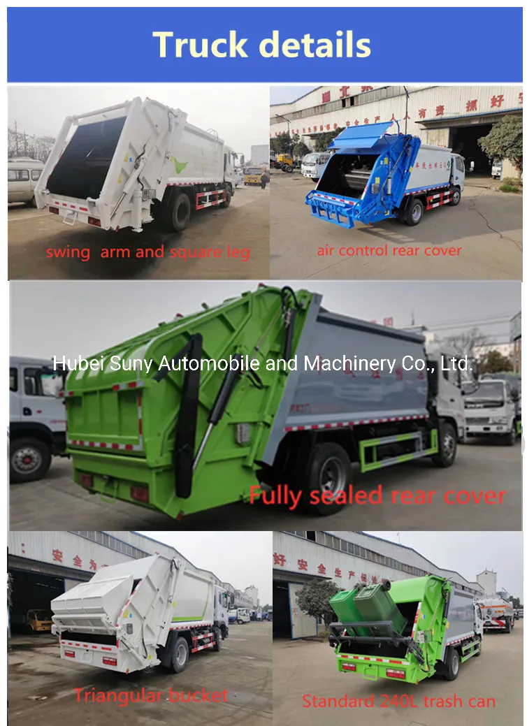 Zstruck Automated Waste Collection Vehicle 12 Cbm Compactor Garbage Truck